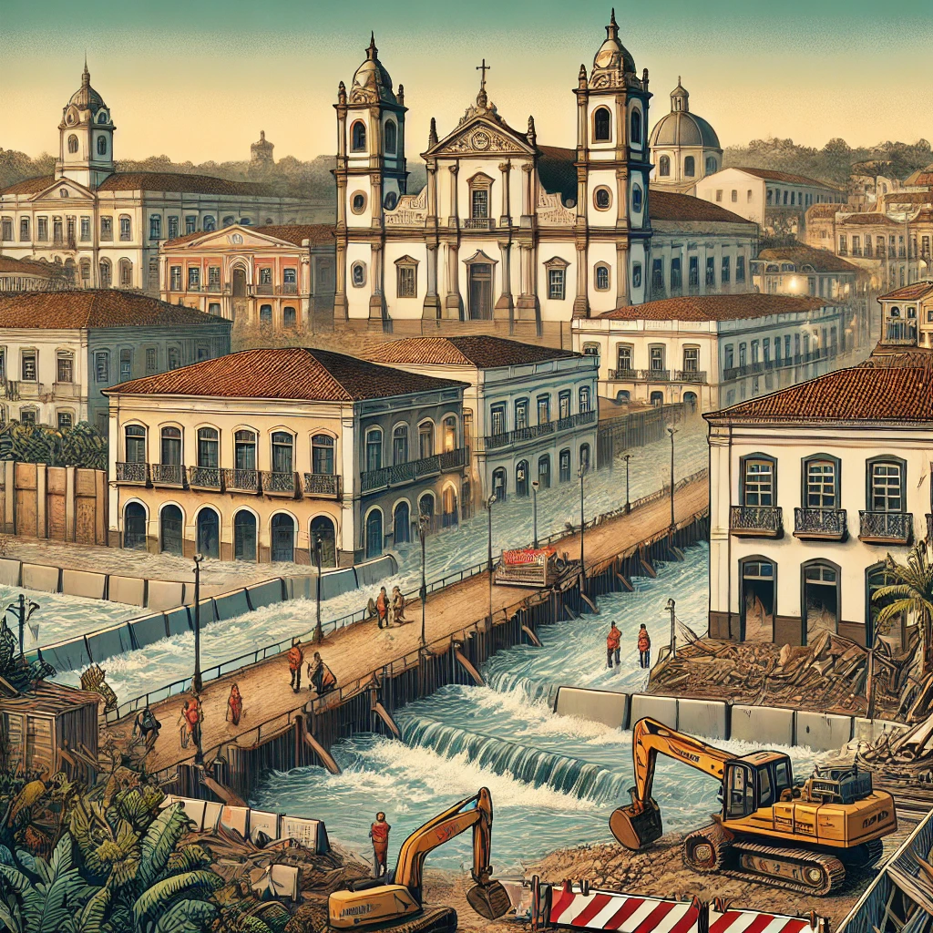 Imagem criada por IA representando as características das cidades históricas e sua resiliência no tempo.